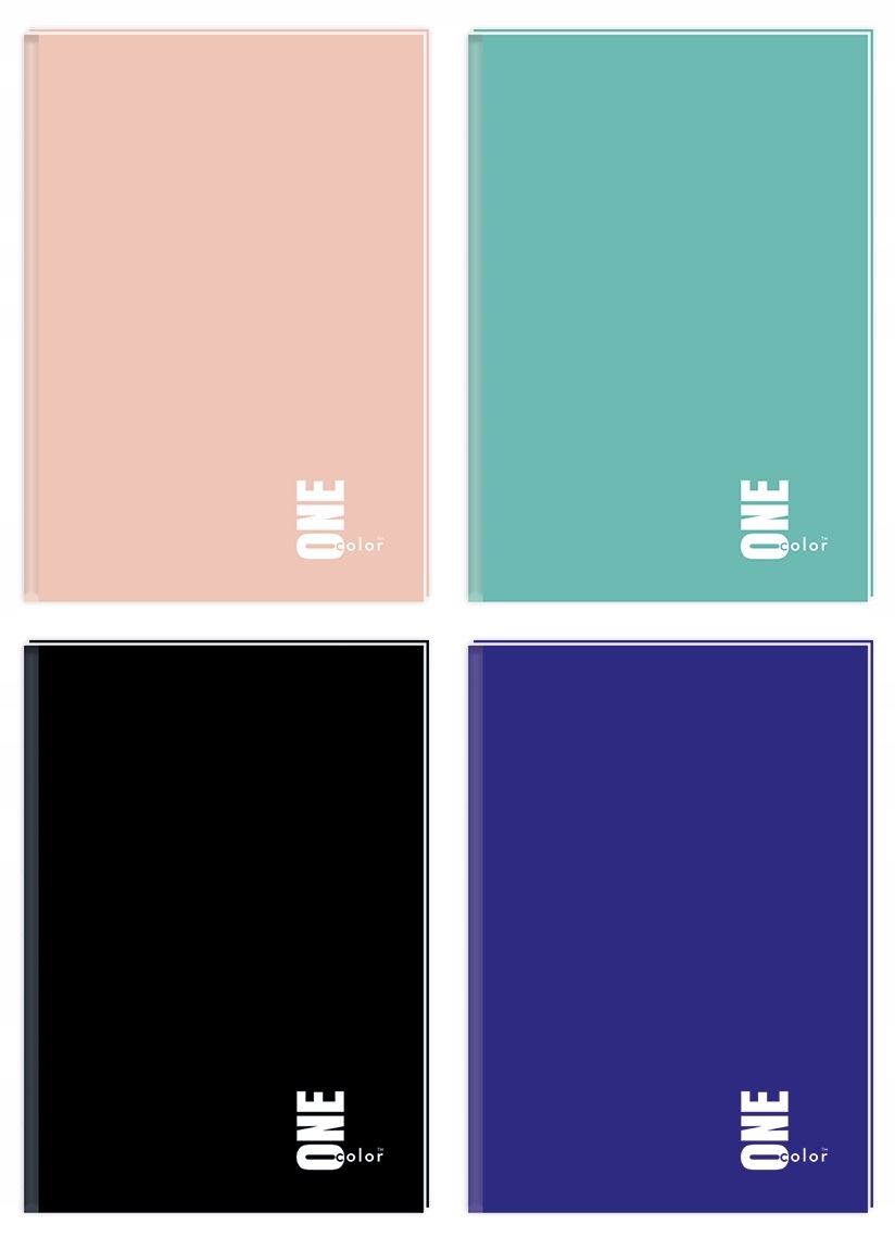 Brulion A4 96k kratka ONE COLOR 7476